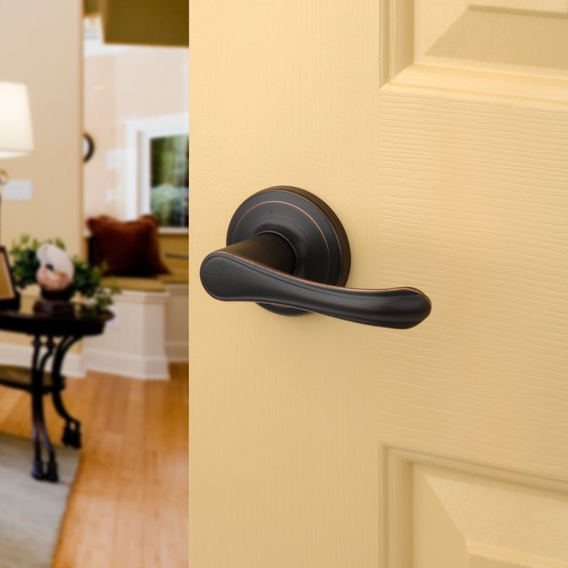 Dynasty Hardware VAI-82-12P Vail Lever Passage Set, Aged Oil Rubbed Bronze, Contractor Pack (5 Pack) - Image 2